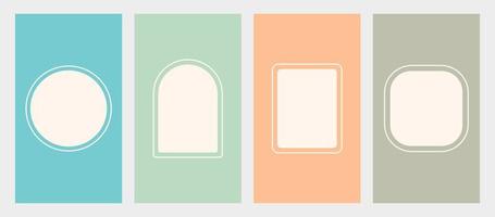 Pastel story trendy abstract vector for posts, banners design and layot design template for brochure, vector fashion backgrounds