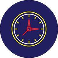 Clock Line Multicolor vector