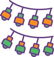 Garlands Line Filled Two Color vector