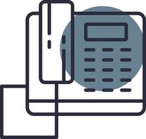 Telephone Filled Retro vector