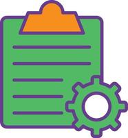 Order Processing Line Filled Two Color vector