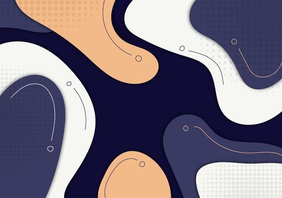 Abstract minimal doodles color template design decoration artwork style. Overlapping template style background.