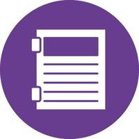 Not Book Glyph Circle Multicolor vector