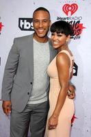 LOS ANGELES, APR 3 - DeVon Franklin, Meagan Good at the iHeart Radio Music Awards 2016 Arrivals at the The Forum on April 3, 2016 in Inglewood, CA photo