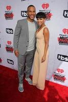 LOS ANGELES, APR 3 - DeVon Franklin, Meagan Good at the iHeart Radio Music Awards 2016 Arrivals at the The Forum on April 3, 2016 in Inglewood, CA photo