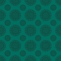 dark flower ornament pattern on green background. repeat, line and mandala style. suitable for backgrounds, fabrics, wallpapers, textiles, and decorations vector