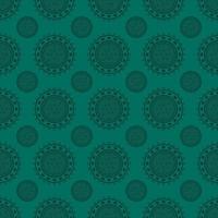 dark flower ornament pattern on green background. repeat, line and mandala style. suitable for backgrounds, fabrics, wallpapers, textiles, and decorations vector