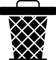 Paper Bin Glyph Icon vector