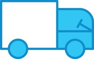 Bakery Truck Line Filled Blue vector