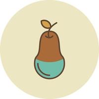 Pear Filled Retro vector