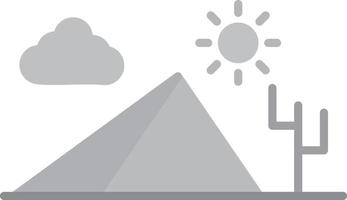 Pyramid Flat Greyscale vector