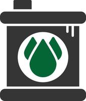 Oil Glyph Two Color vector