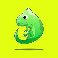 Premium vector l vector chameleon that is cute, cool and very detailed. suitable for mascot design business ads, design logos