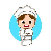 premium vector l cute and attractive chef or cook character design. design icon, design illustration.