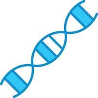 Dna Line Filled Blue vector