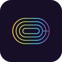 Running Track Gradient Icon vector