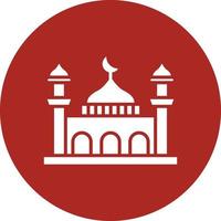 Mosque Glyph Circle Multicolor vector