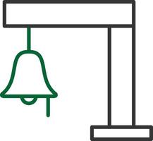 Bell Line Two Color vector