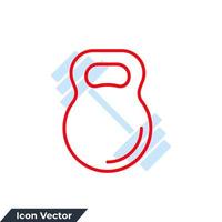 kettle bell icon logo vector illustration. Measuring symbol template for graphic and web design collection