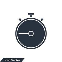 stopwatch icon logo vector illustration. timer symbol template for graphic and web design collection