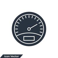 Ilustración de vector de logotipo de icono de velocímetro. plantilla de símbolo de indicador de velocidad para la colección de diseño gráfico y web