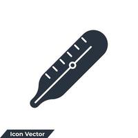 thermometer icon logo vector illustration. Measurement symbol template for graphic and web design collection