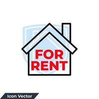 for rent icon logo vector illustration. House for rent symbol template for graphic and web design collection