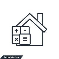 mortgage icon logo vector illustration. Rate for mortgage symbol template for graphic and web design collection