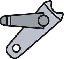 Nail Clipper Line Filled vector