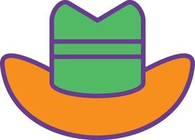 Cowboy Hat Line Filled Two Color vector