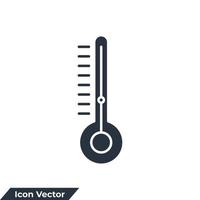 thermometer icon logo vector illustration. Measurement symbol template for graphic and web design collection