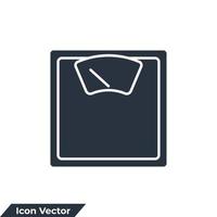 weight scale icon logo vector illustration. Measurement symbol template for graphic and web design collection