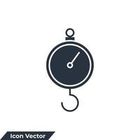 luggage scales icon logo vector illustration. Analog luggage scale symbol template for graphic and web design collection