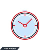 Ilustración de vector de logotipo de icono de relojes. plantilla de símbolo de tiempo para la colección de diseño gráfico y web