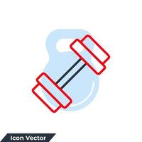 barra, mancuerna icono logo vector ilustración. plantilla de símbolo de equipo de gimnasio para colección de diseño gráfico y web
