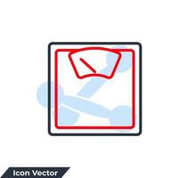 weight scale icon logo vector illustration. Measurement symbol template for graphic and web design collection