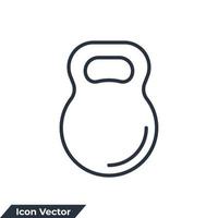 kettle bell icon logo vector illustration. Measuring symbol template for graphic and web design collection