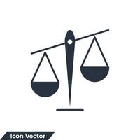 law scale icon logo vector illustration. scale symbol template for graphic and web design collection