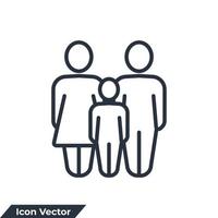 family icon logo vector illustration. Parents symbol template for graphic and web design collection