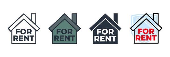 for rent icon logo vector illustration. House for rent symbol template for graphic and web design collection