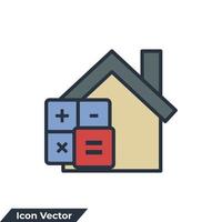 ilustración de vector de logotipo de icono de hipoteca. tasa de plantilla de símbolo de hipoteca para la colección de diseño gráfico y web