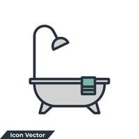 ilustración de vector de logotipo de icono de baño. plantilla de símbolo de muebles de baño para colección de diseño gráfico y web