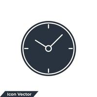 Ilustración de vector de logotipo de icono de relojes. plantilla de símbolo de tiempo para la colección de diseño gráfico y web