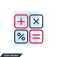 calculator icon logo vector illustration. finances symbol template for graphic and web design collection