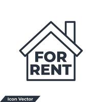 for rent icon logo vector illustration. House for rent symbol template for graphic and web design collection