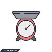 kitchen scales icon logo vector illustration. weight symbol template for graphic and web design collection