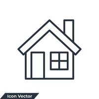 ilustración vectorial del logotipo del icono de la casa. plantilla de símbolo de inicio para la colección de diseño gráfico y web vector