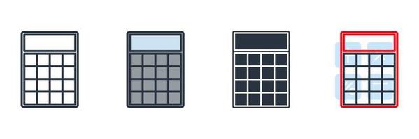 ilustración de vector de logotipo de icono de calculadora. plantilla de símbolo de finanzas para la colección de diseño gráfico y web