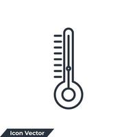 thermometer icon logo vector illustration. Measurement symbol template for graphic and web design collection