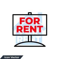 house for rent sign icon logo vector illustration. for rent symbol template for graphic and web design collection